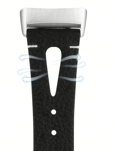 Wearlizer Compatible with Fitbit Charge 5 Bands for Women Men, Slim Leather Band Thin Watch Replacement Strap Wristband Accessories for Charge 5, Starlight