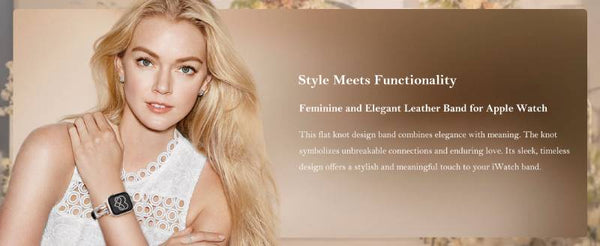 Wearlizer Leather Band Compatible with Apple Watch Bands for Women 40/38/41/44/42/45/46/49mm Fancy Dressy Slim Bracelet with Design Interlock Buckle for iWatch Series 10 9 8 Ultra SE 7 6 5 SE 4 3 2 1