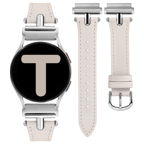 Wearlizer Leather Band Compatible with Samsung Galaxy Watch 5/4 Band 40mm 44mm/Watch 5 Pro 45mm/Watch 4 Classic 42mm 46mm, 20mm Watch Band Women with T-Shape Buckle for Active 2 40mm 44mm/Watch 3 41mm
