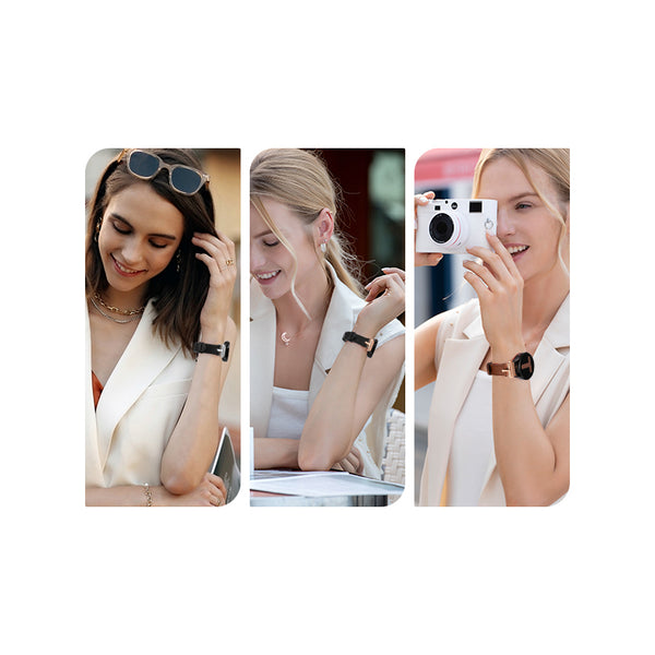 Wearlizer Leather Band Compatible with Samsung Galaxy Watch 5/4 Band 40mm 44mm/Watch 5 Pro 45mm/Watch 4 Classic 42mm 46mm, 20mm Watch Band Women with T-Shape Buckle for Active 2 40mm 44mm/Watch 3 41mm