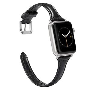 Wearlizer Thin Glitter Leather Apple Watch Bands