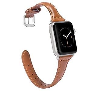 Wearlizer Thin Glitter Leather Apple Watch Bands