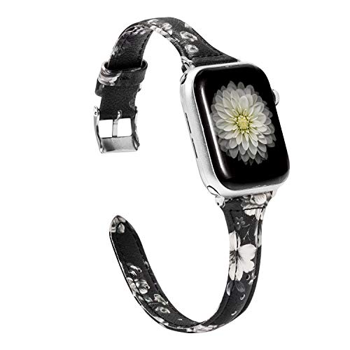 Wearlizer Thin Glitter Leather Apple Watch Bands