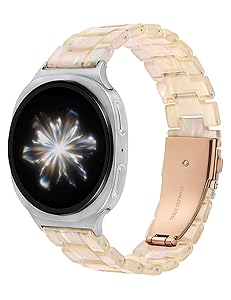 Wearlizer Resin Bands Compatible with Samsung Galaxy Watch 8 Band 40mm 44mm/Galaxy Watch 8 Classic 46mm, Dressy Lightweight Bracelet Strap Accessories for Galaxy Watch8 Women Men