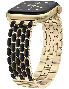 Wearlizer Slim Enamel Metal Band Compatible with Apple Watch