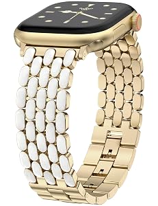 Wearlizer Slim Enamel Metal Band Compatible with Apple Watch
