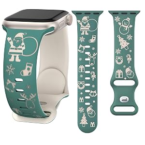 Wearlizer Christmas Engraved Band Compatible with Apple Watch Women