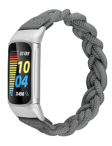 Wearlizer Fitbit Charge 5 Bands Solo Loop  Soft Elastic Strap