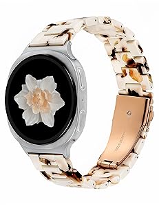 Wearlizer Resin Bands Compatible with Samsung Galaxy Watch 8 Band 40mm 44mm/Galaxy Watch 8 Classic 46mm, Dressy Lightweight Bracelet Strap Accessories for Galaxy Watch8 Women Men