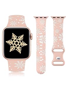 Wearlizer Xmas Snowflake Engraved Silicone for Apple Watch
