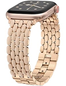 Wearlizer Slim Enamel Metal Band Compatible with Apple Watch