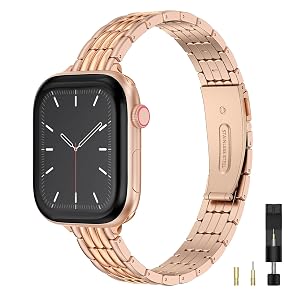 Wearlizer Slim Stainless Band Compatible with Apple Watch