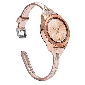 Wearlizer Slim Leather Compatible with Samsung Galaxy Watch Bands 42mm/Galaxy Active 2 Band Womens Mens Strap Wristband Leisure Unique