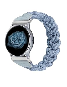 Wearlizer Elastic Band Samsung Galaxy Watch Active 2 40mm 44mm/ Active 40mm/ Galaxy Watch 3 41mm/ Galaxy Watch 42mm Bands, 20mm Women