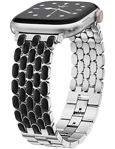 Wearlizer Slim Enamel Metal Band Compatible with Apple Watch