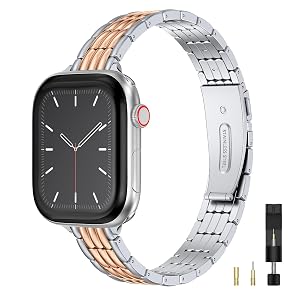 Wearlizer Slim Stainless Band Compatible with Apple Watch