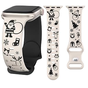 Wearlizer Christmas Engraved Band Compatible with Apple Watch Women