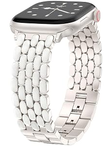 Wearlizer Slim Enamel Metal Band Compatible with Apple Watch