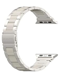 Wearlizer Apple Watch Band Stainless Steel and Resin Replacement Metal Clasp Strap Series 6 5 4 3 2 1
