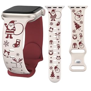Wearlizer Christmas Engraved Band Compatible with Apple Watch Women