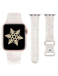 Wearlizer Xmas Snowflake Engraved Silicone for Apple Watch