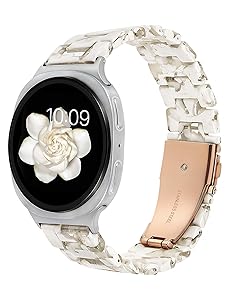Wearlizer Resin Bands Compatible with Samsung Galaxy Watch 8 Band 40mm 44mm/Galaxy Watch 8 Classic 46mm, Dressy Lightweight Bracelet Strap Accessories for Galaxy Watch8 Women Men