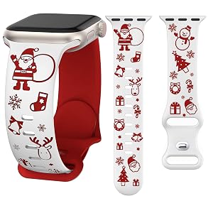 Wearlizer Christmas Engraved Band Compatible with Apple Watch Women