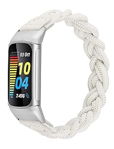 Wearlizer Fitbit Charge 5 Bands Solo Loop  Soft Elastic Strap