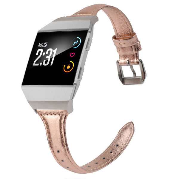 Wearlizer Leather Band Compatible for Fitbit Ionic Bands Women Men, Genuine Leather