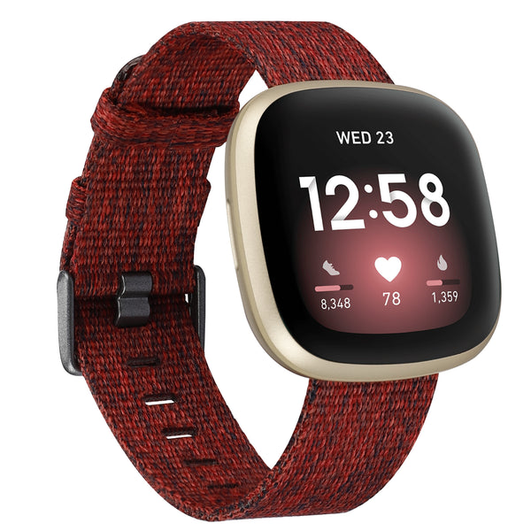 Wearlizer Fabric Bands Fitbit Versa 3/Fitbit Sense for Women Men,Soft Breathable Canvas