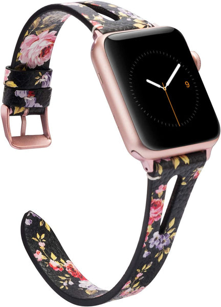 Wearlizer Beige Leather Compatible with Apple Watch Band 38mm 40mm 41mm for iWatch SE Womens Mens Special Triangle Hole Straps Wristband Cool Replacement Bracelet (Metal Buckle) Series 8 7 6 5 4 3 2 1