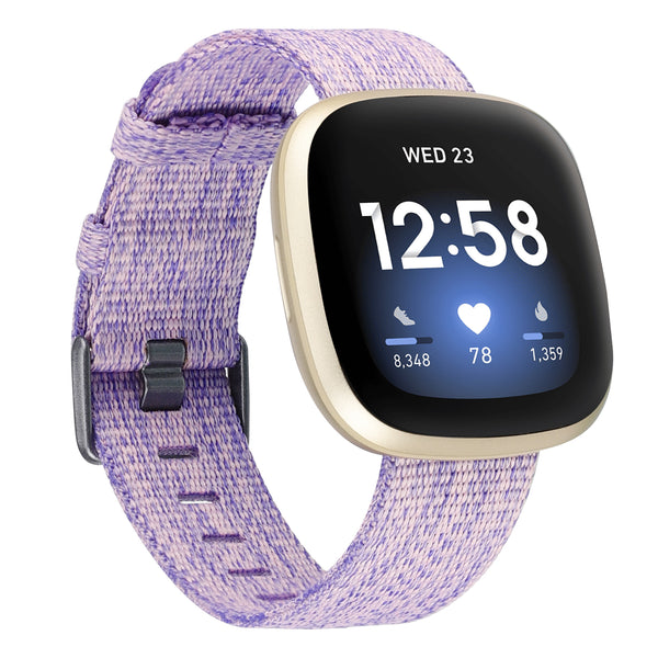 Wearlizer Fabric Bands Fitbit Versa 3/Fitbit Sense for Women Men,Soft Breathable Canvas