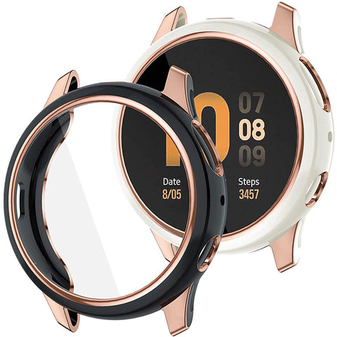 Wearlizer 2 Packs Samsung Galaxy Watch Active 2 Screen Protector Case 40mm,Full Cover Hard PC Protective Bumper Case