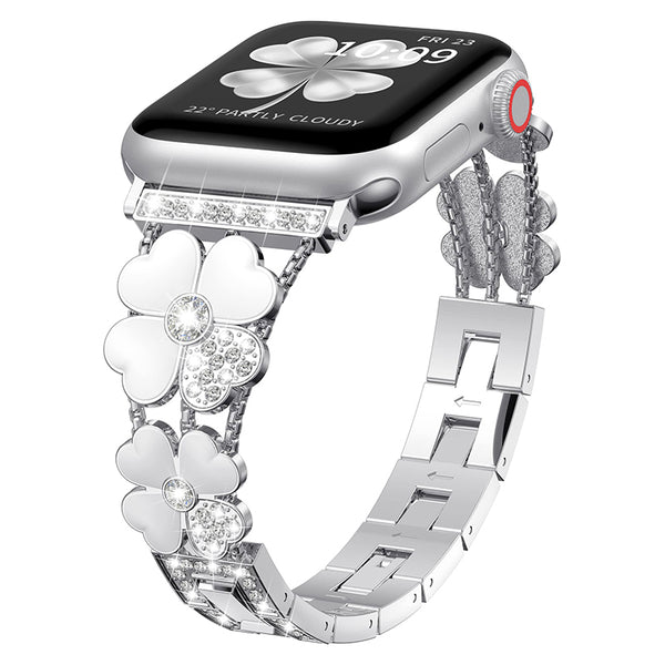 Wearlizer Apple Watch Band Bling Diamond Dressy Jewelry Metal Strap