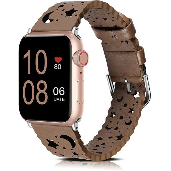 Wearlizer Leather Apple Watch Bands 38mm 40mm 42mm 44mm for Women for iWatch Series SE/6/5/4/3/2/1