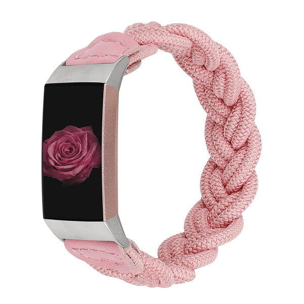 Wearlizer Fitbit Charge 4/ Charge 3 Bands for Women, Cute Elastic Braided