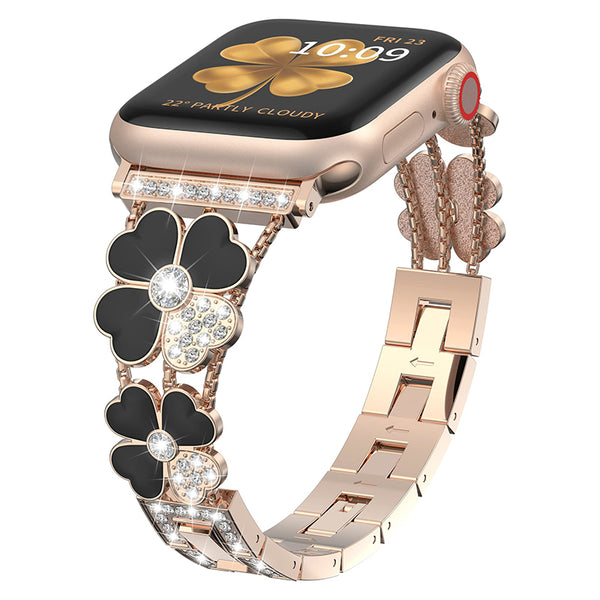 Wearlizer Apple Watch Band Bling Diamond Dressy Jewelry Metal Strap