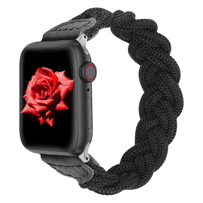 Wearlizer Apple Watch Bands Slim Elastic Braided Loop Strap Wristband Stretchy Woven