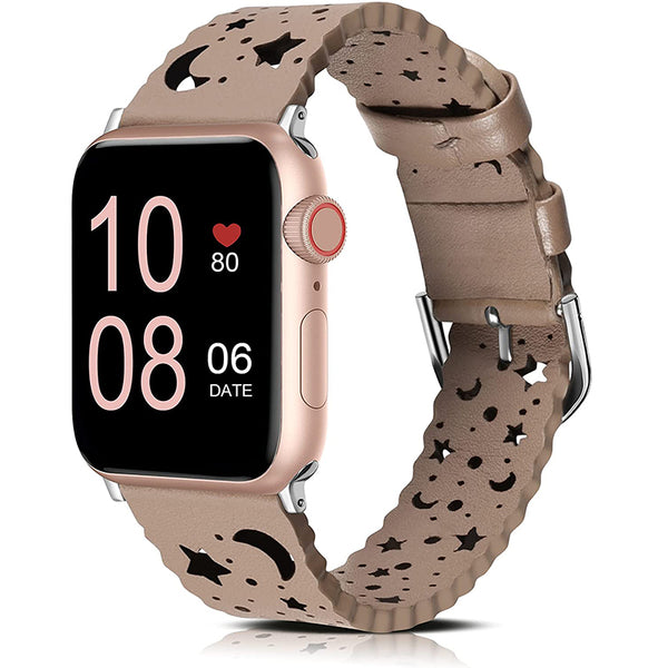 Wearlizer Leather Apple Watch Bands 38mm 40mm 42mm 44mm for Women for iWatch Series SE/6/5/4/3/2/1