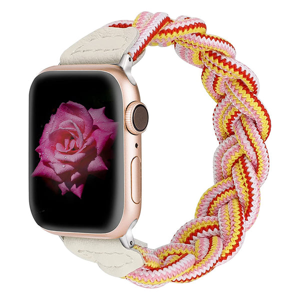 Wearlizer Apple Watch Bands Slim Elastic Braided Loop Strap Wristband Stretchy Woven