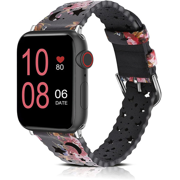 Wearlizer Leather Apple Watch Bands 38mm 40mm 42mm 44mm for Women for iWatch Series SE/6/5/4/3/2/1