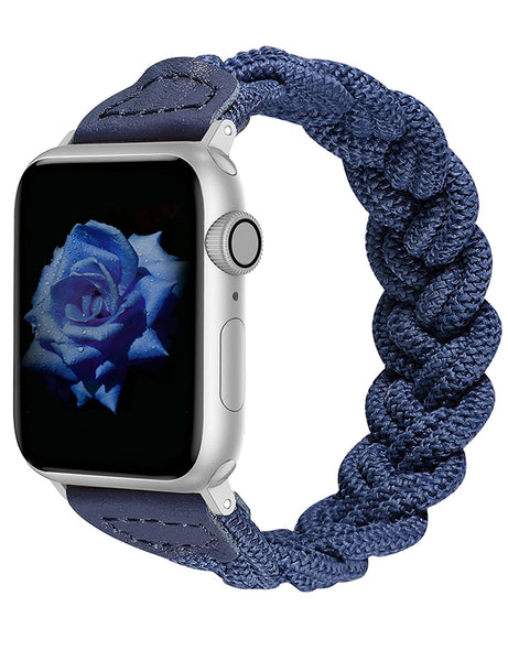 Wearlizer Apple Watch Bands Slim Elastic Braided Loop Strap Wristband Stretchy Woven